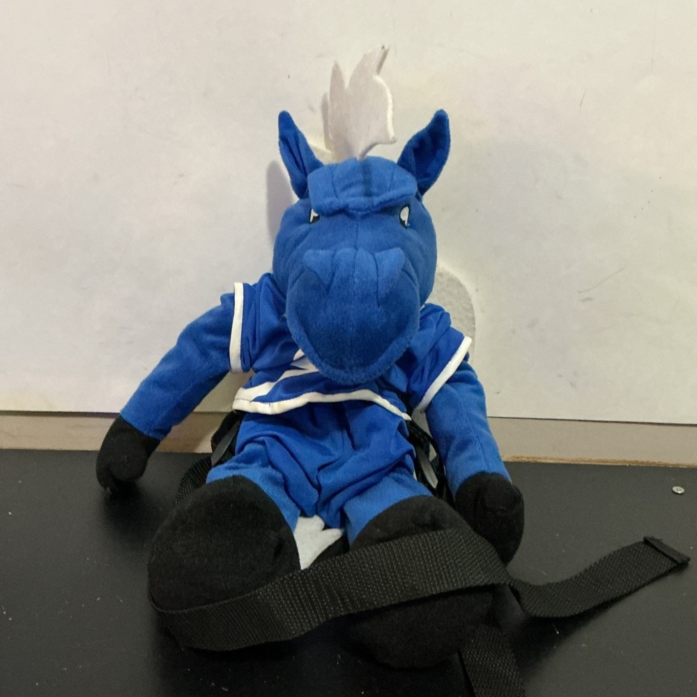 Team Heads Middle Tennessee State University Mascot Plush Backpack Blue Raiders